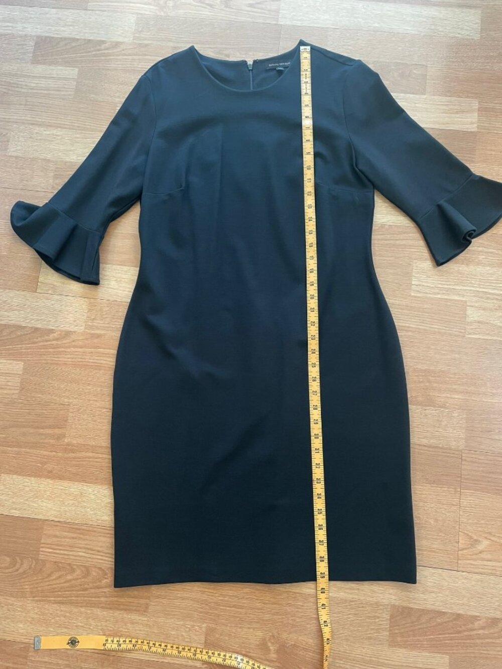Banana Republic woman's dress size 14 dress, flutter sleeve, black,zipper back
